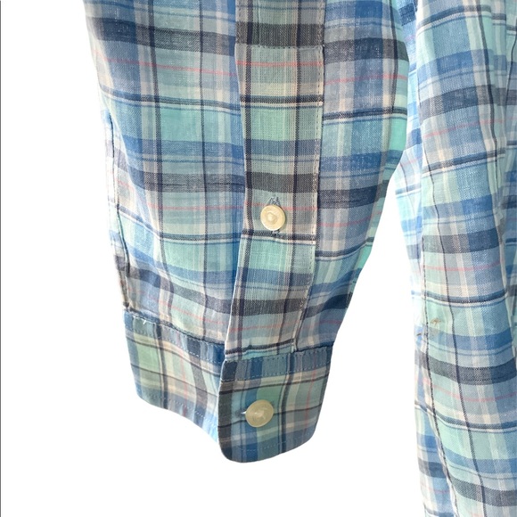 Mens Vineyard Vines Plaid Button Up-Large - Picture 4 of 5